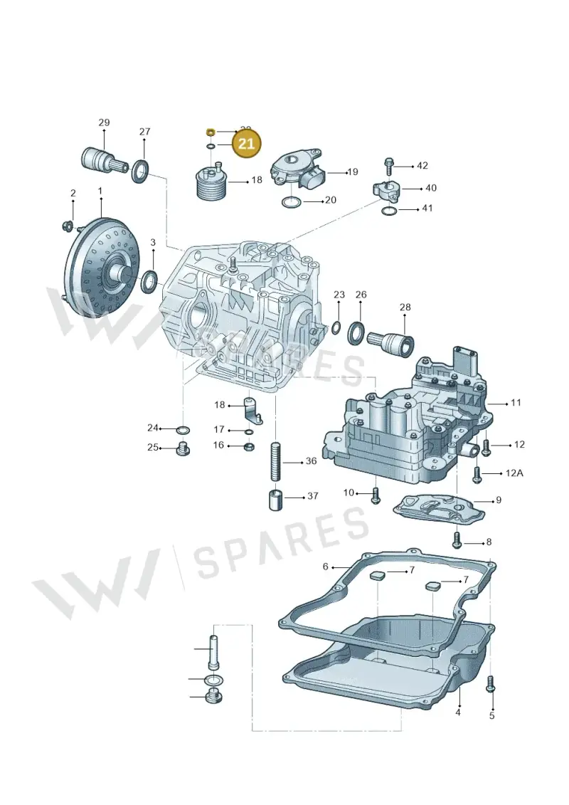 09G409539 — Skoda Superb Ambition (2009-2015) diagram 671321650, position 21