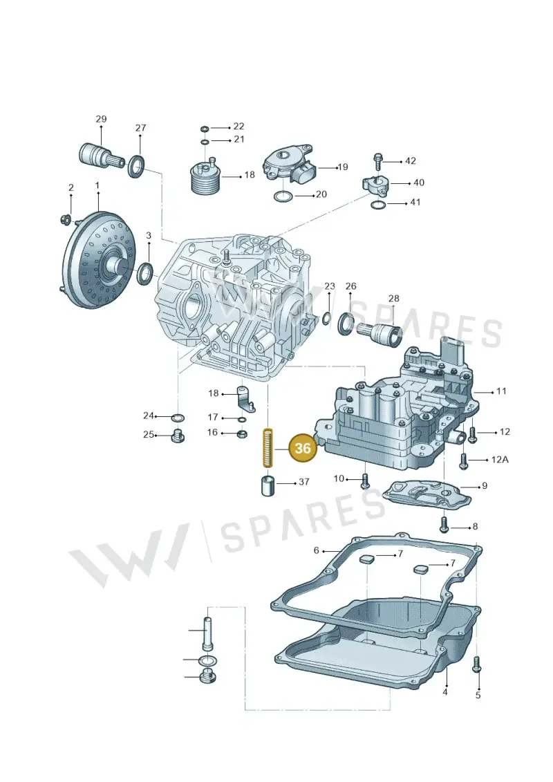 09K325233 — Skoda Superb Ambition (2009-2015) diagram 671321650, position 36