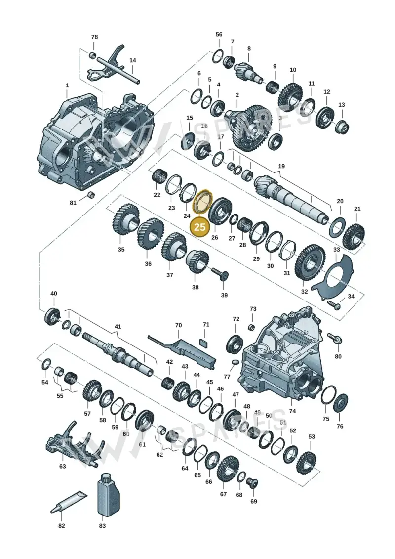0A5311197F — Skoda Octavia (2019-2024) diagram 5h0311150, position 25
