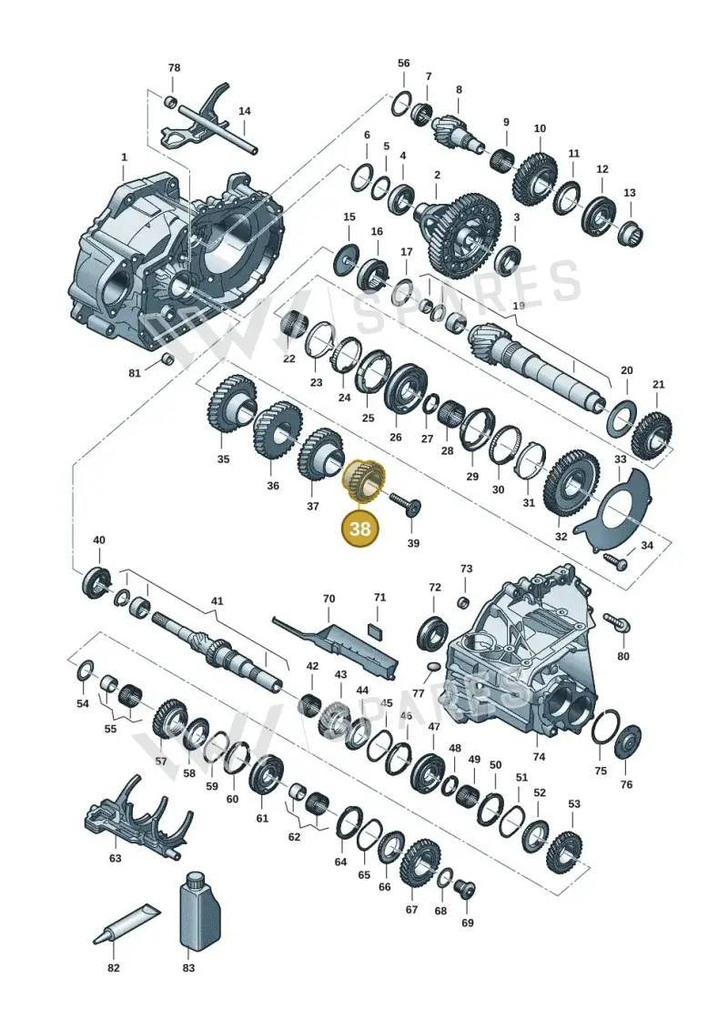 0C9311166L — Skoda Octavia (2019-2024) diagram 5h0311150, position 38