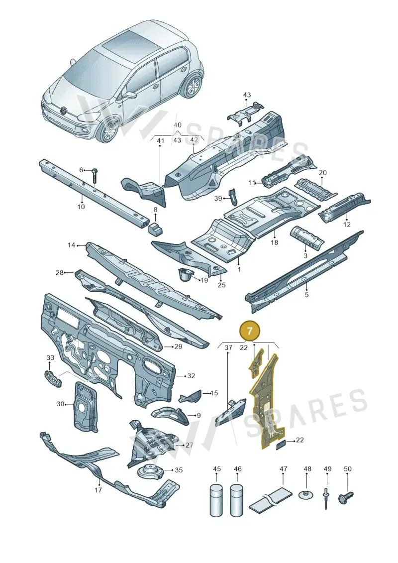 12E802123 — Skoda Citigo (2019-2021) diagram 772802000, position 7