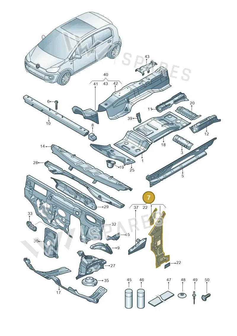 12E802124 — Skoda Citigo (2019-2021) diagram 772802000, position 7