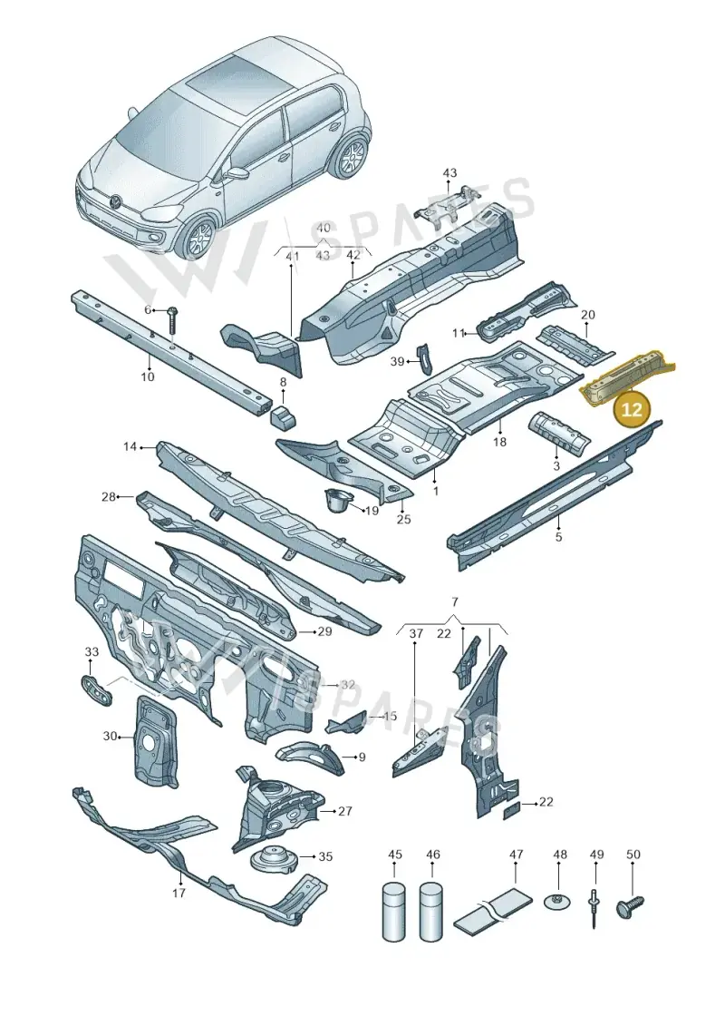 12E802570A — Skoda Citigo (2019-2021) diagram 772802000, position 12