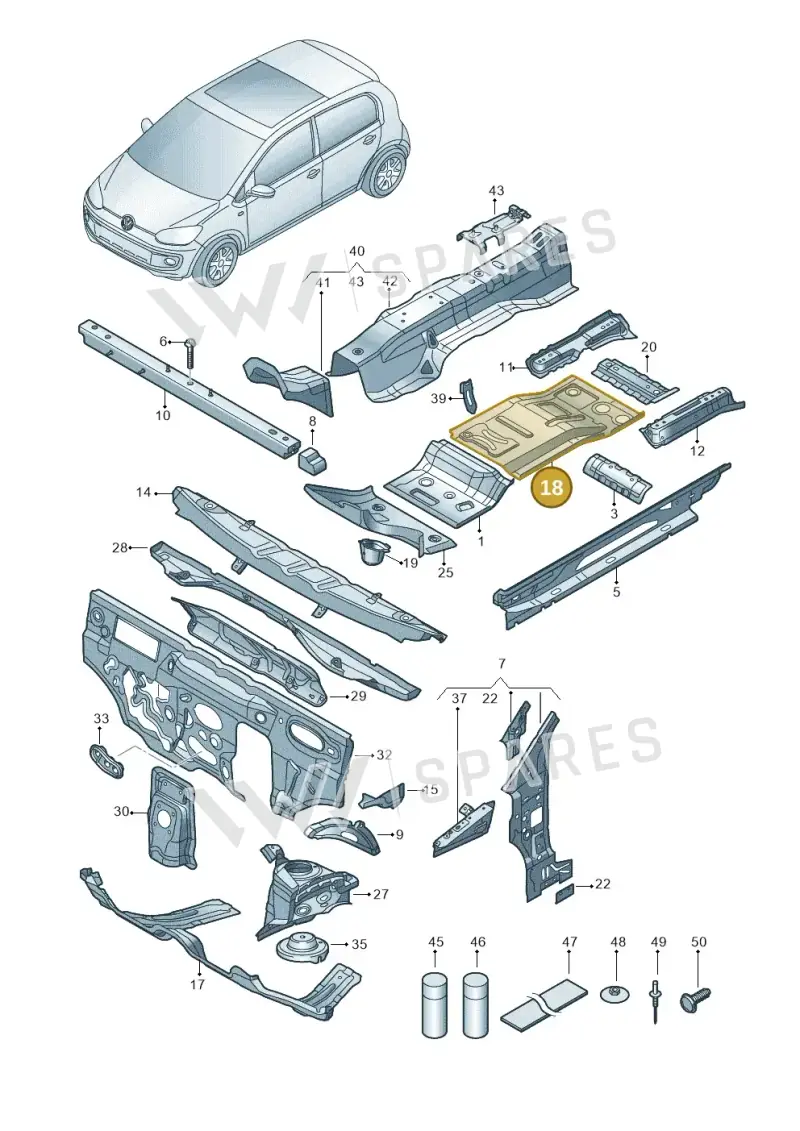 12E803205 — Skoda Citigo (2019-2021) diagram 772802000, position 18