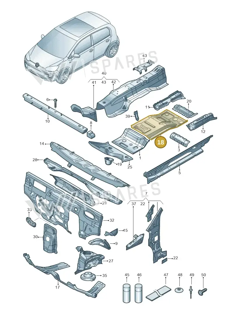 12E803206 — Skoda Citigo (2019-2021) diagram 772802000, position 18