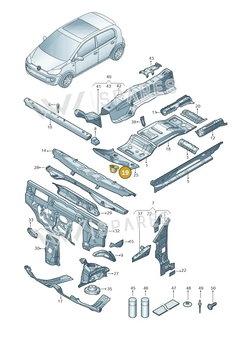 12E803215 — Skoda Citigo (2019-2021) diagram 772802000, position 19