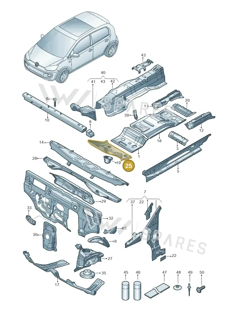 12E803485 — Skoda Citigo (2019-2021) diagram 772802000, position 25
