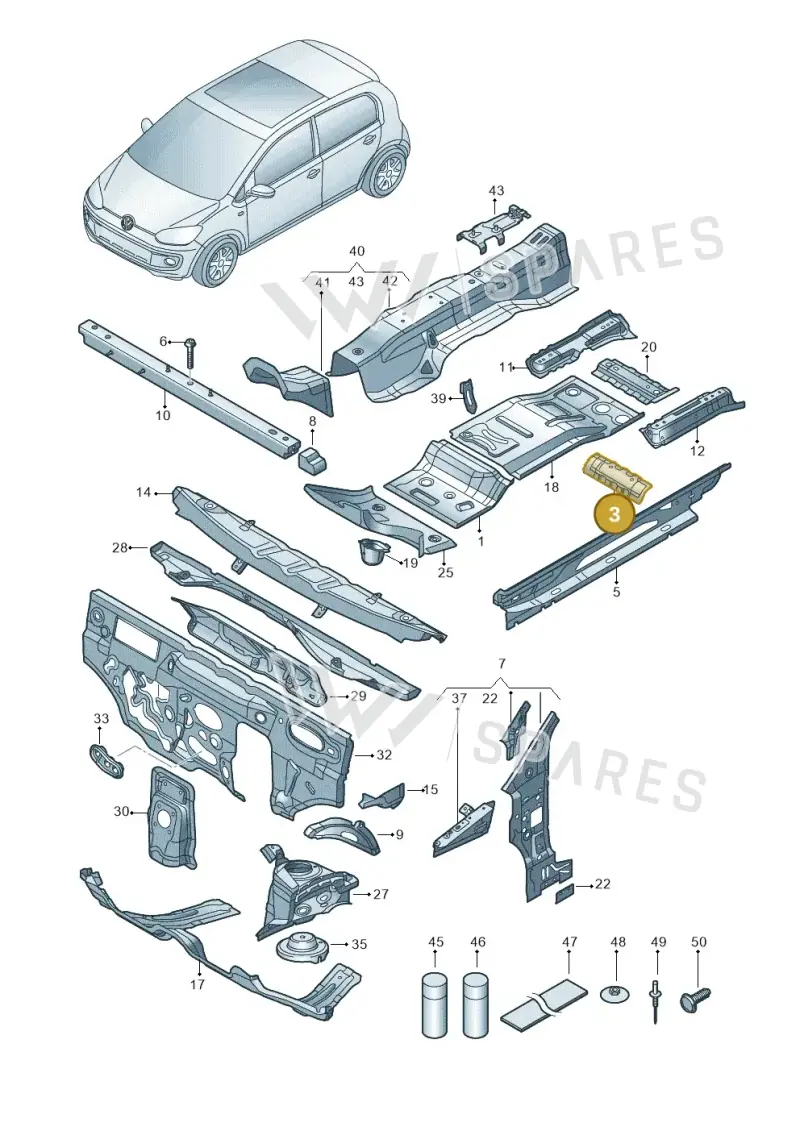 12E803668 — Skoda Citigo (2019-2021) diagram 772802000, position 3