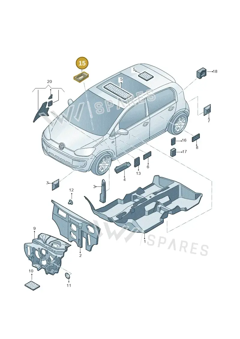 12E864231 — Skoda Citigo (2019-2021) diagram 772863200, position 15