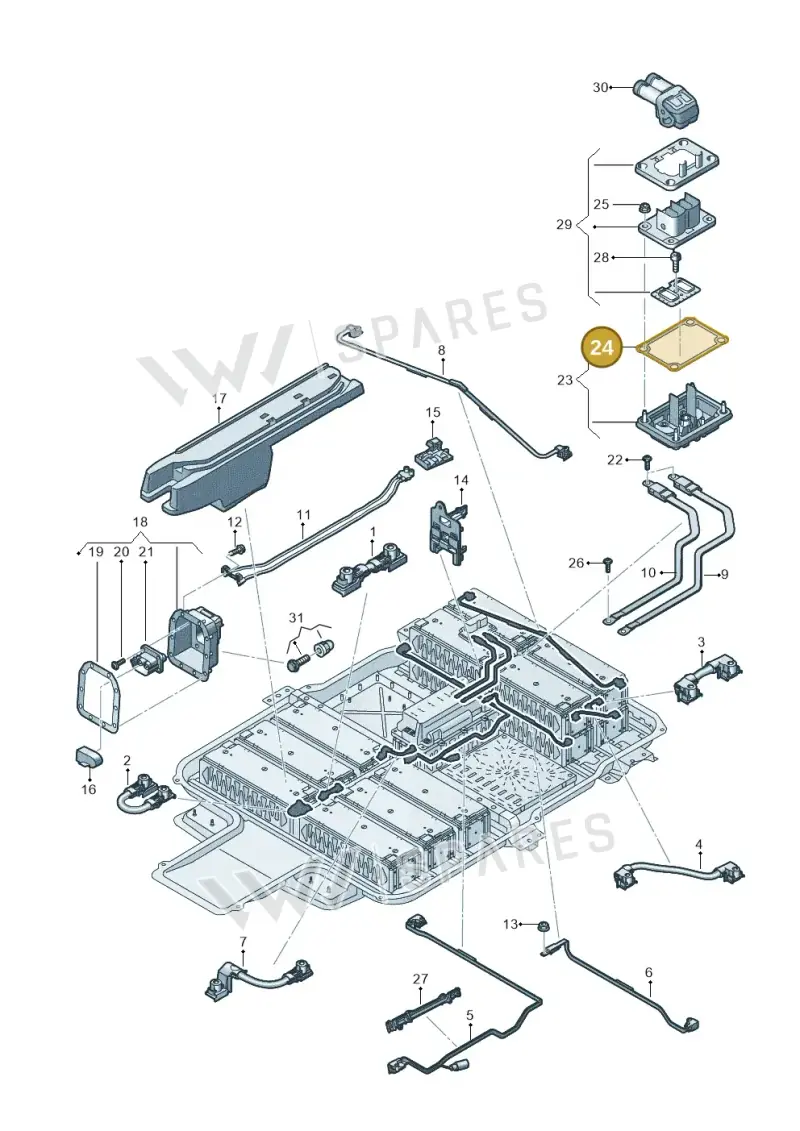 12E915433H — Skoda Citigo (2019-2021) diagram 899915075, position 24