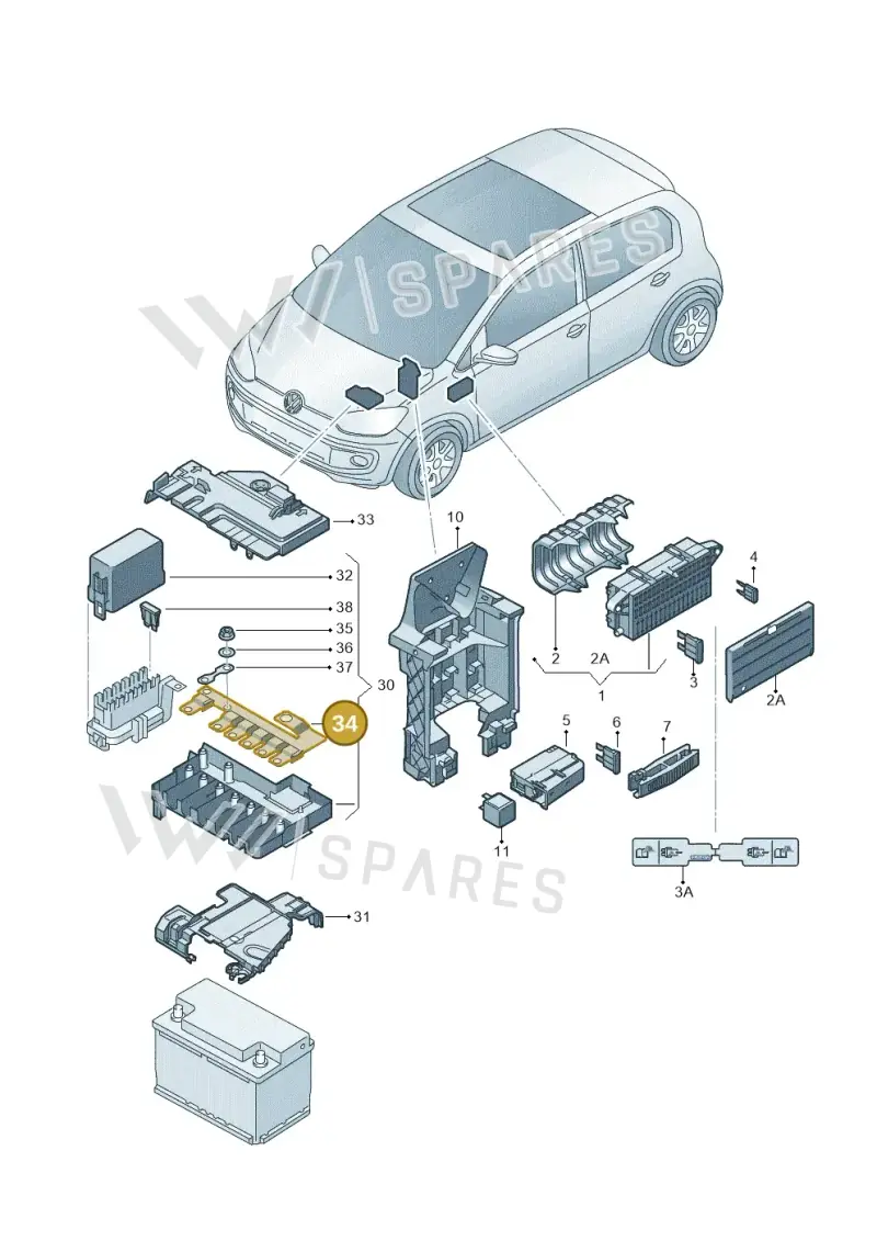 12E937629 — Skoda Citigo (2019-2021) diagram 772000080, position 34