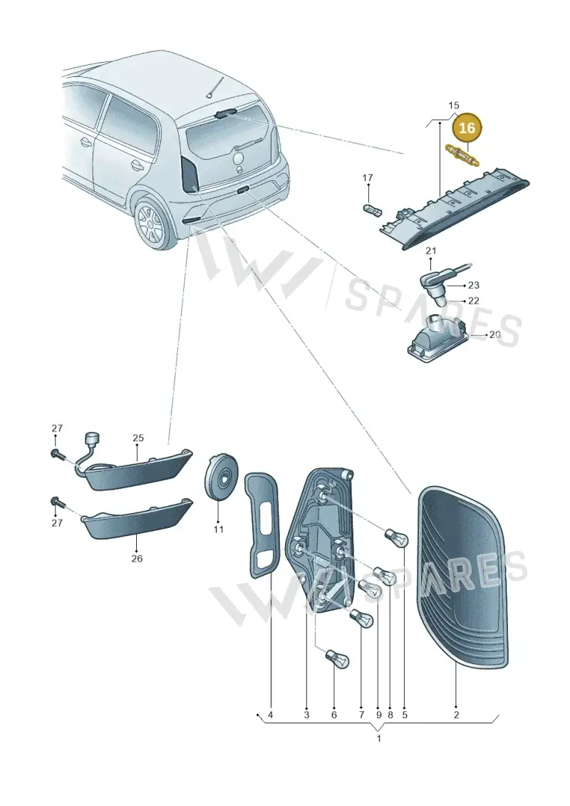 12E955993A — Skoda Citigo (2019-2021) diagram 583945000, position 16