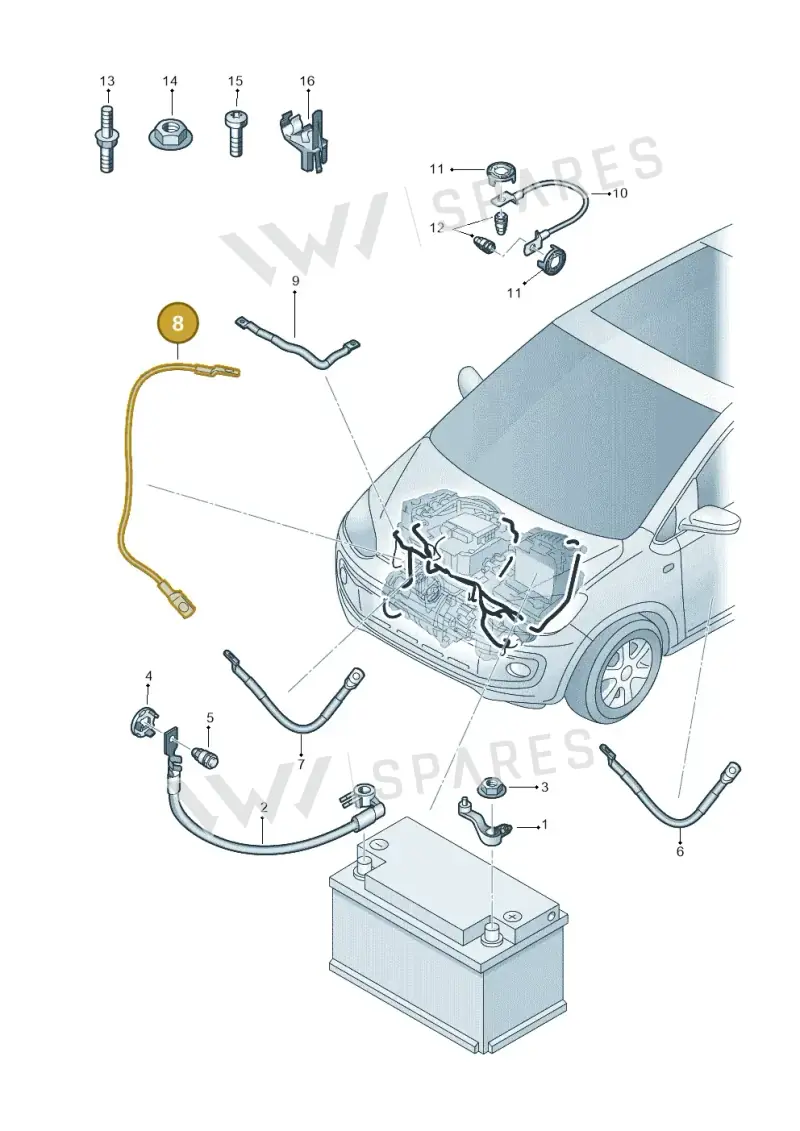 12E971237M — Skoda Citigo (2019-2021) diagram 772971010, position 8