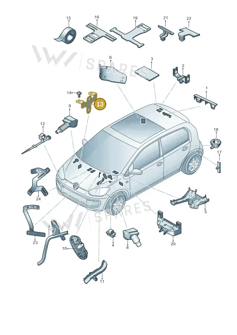 12E971899 — Skoda Citigo (2019-2021) diagram 772972010, position 13