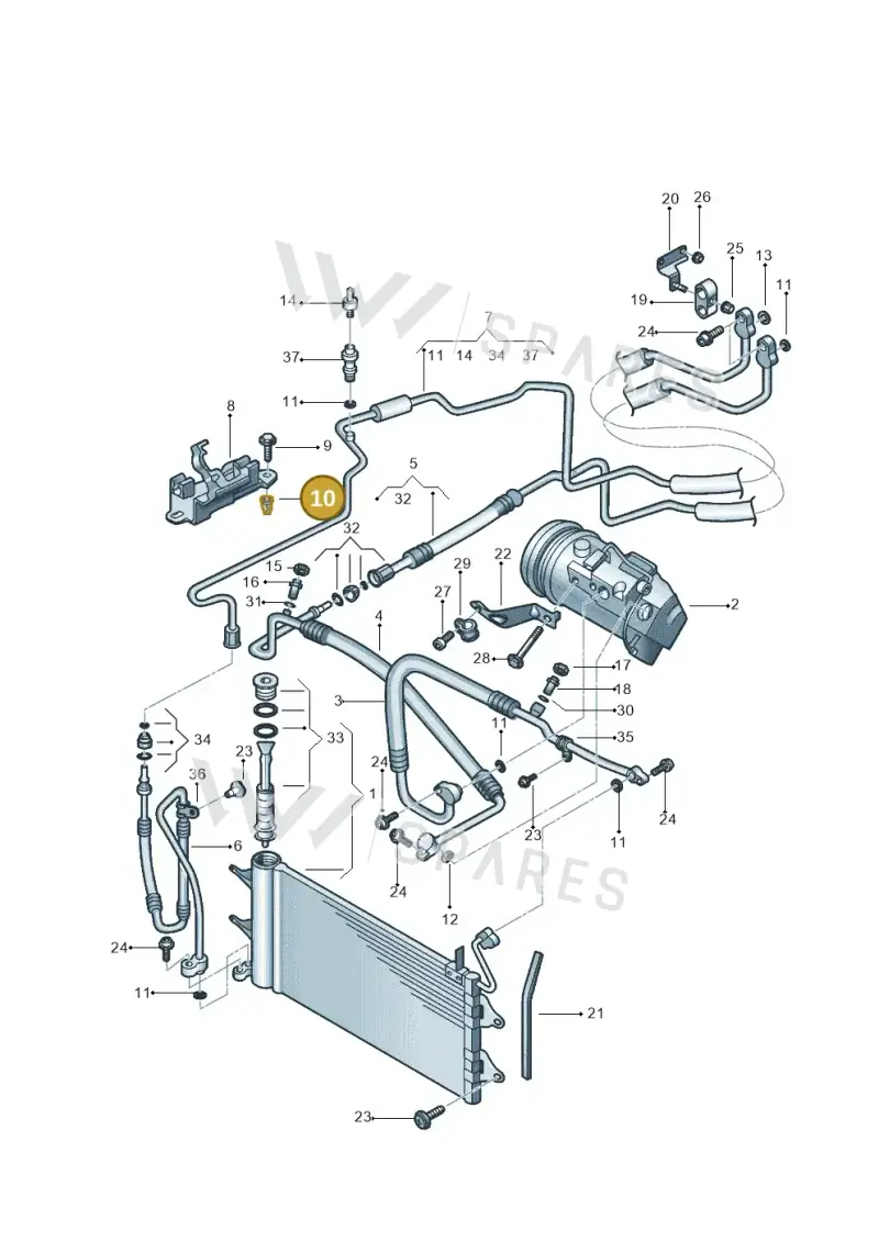 171809966 — Skoda Fabia Jingrui (2008-2014) diagram 253260410, position 10