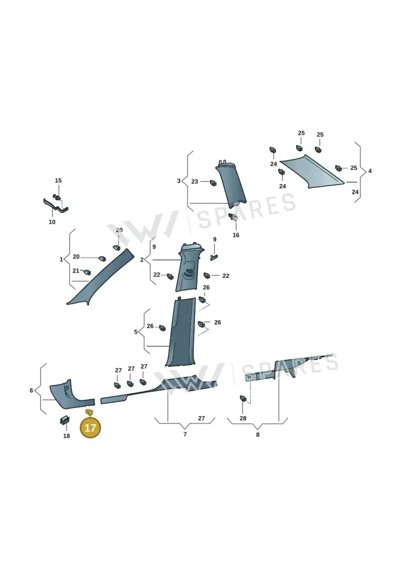 1C0867207 — Skoda Kodiaq (2024-) diagram 57h867650, position 17