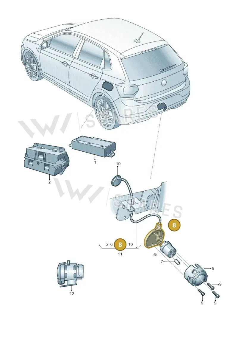 1C0945527 — Skoda Fabia (2021-) diagram 6vn945055, position 8