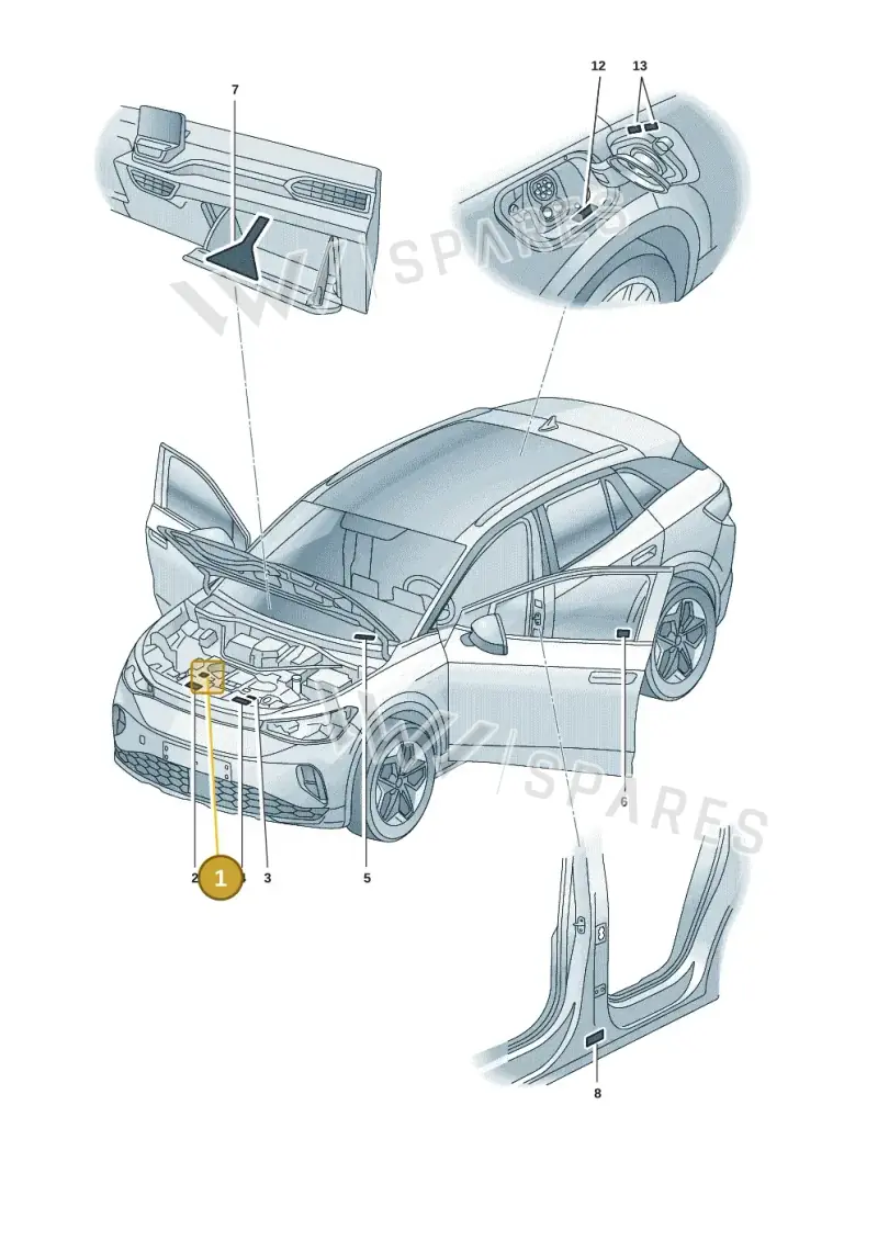 1EA010008B — Skoda Enyaq (2020-) diagram 50a010000, position 1