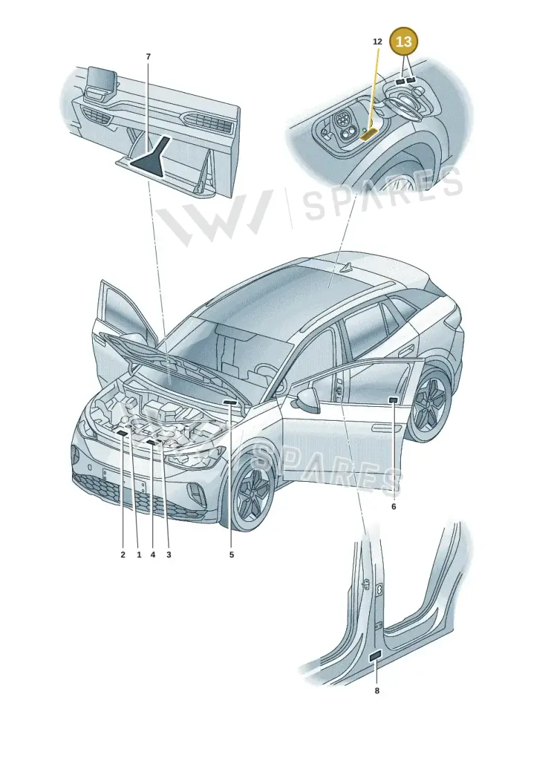 1EA010560B — Skoda Enyaq (2020-) diagram 50a010000, position 13
