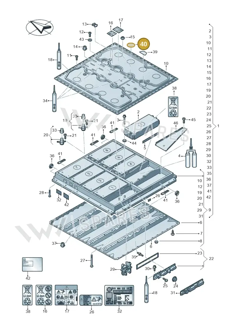 1EA803593 — Skoda Enyaq (2020-) diagram 055915050, position 40