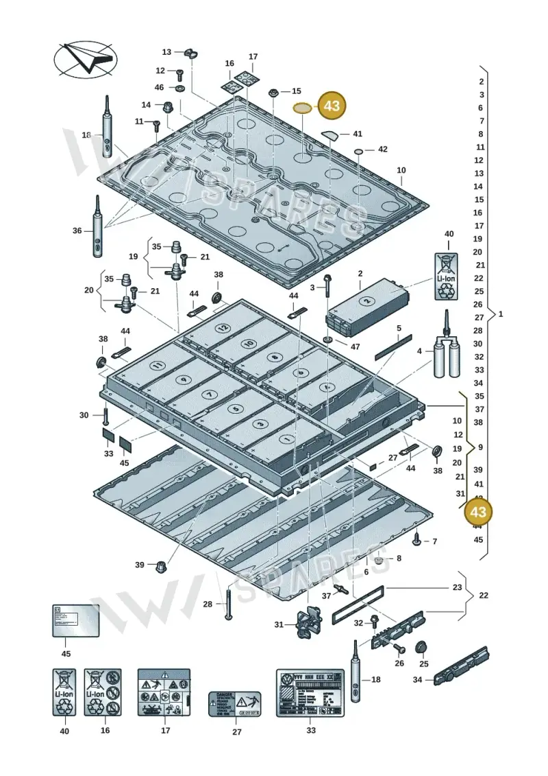 1EA803593 — Skoda Enyaq (2020-) diagram 082915053, position 43