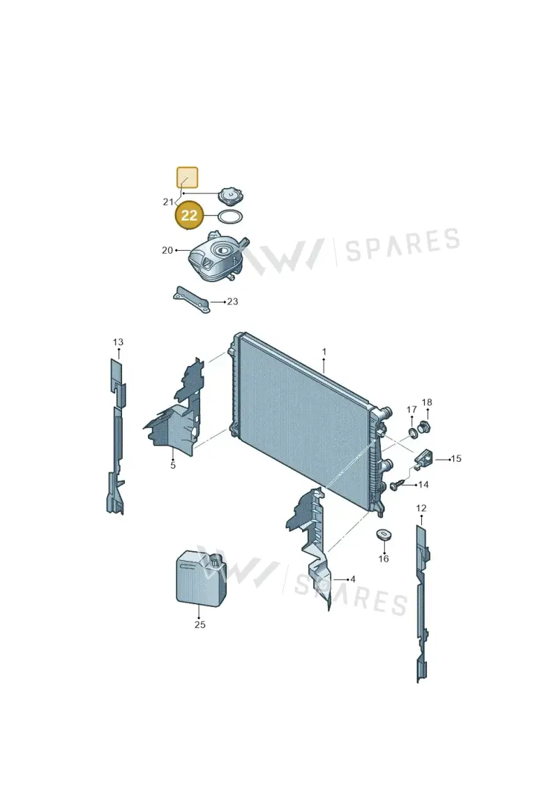 1H0121687A — Skoda Fabia (2021-) diagram 837121030, position 22