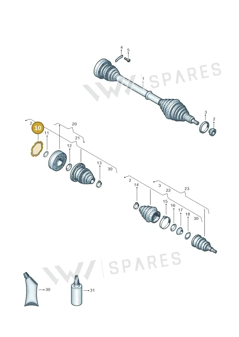 1H0407309A — Skoda Rapid (2012-2022) diagram 678407200, position 10
