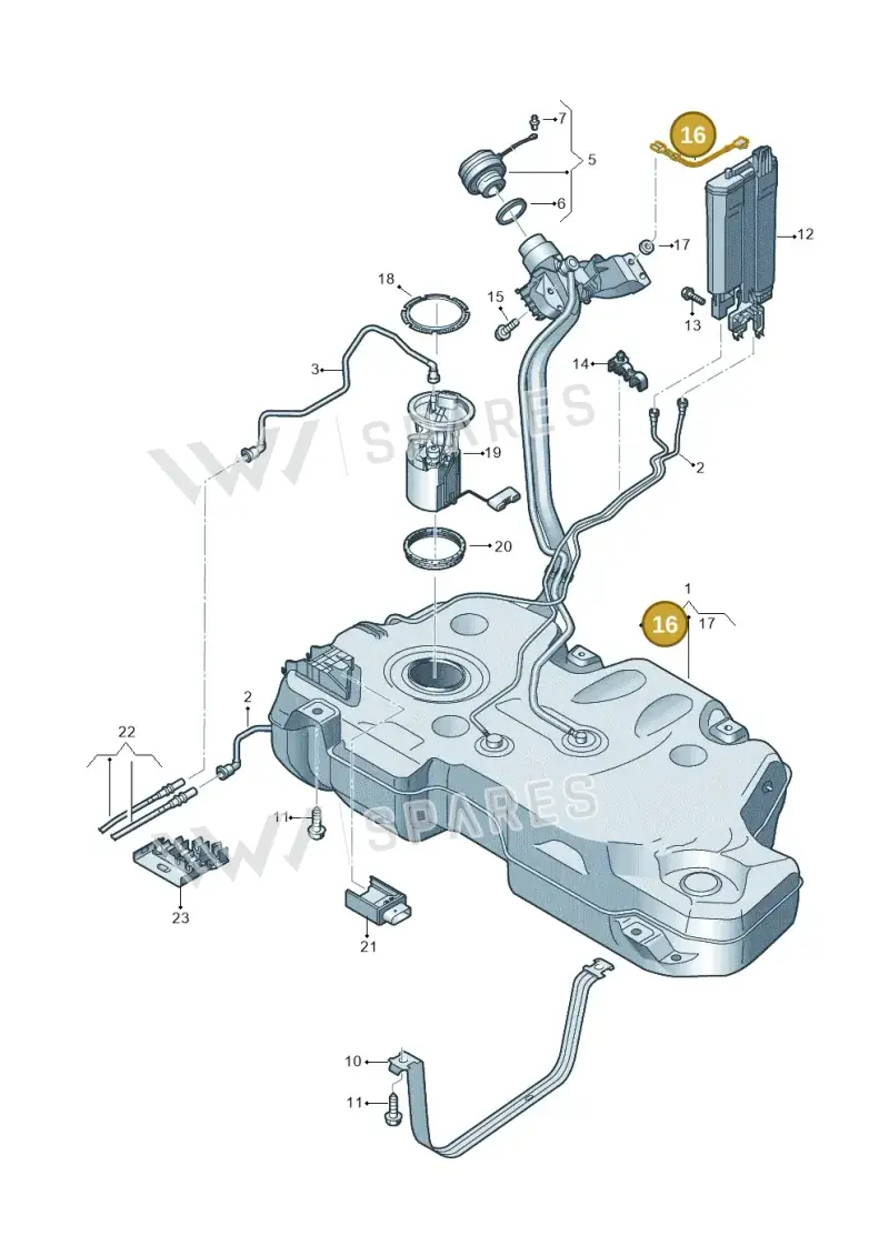 1H9201142B — Skoda Fabia (2021-) diagram 837201400, position 16