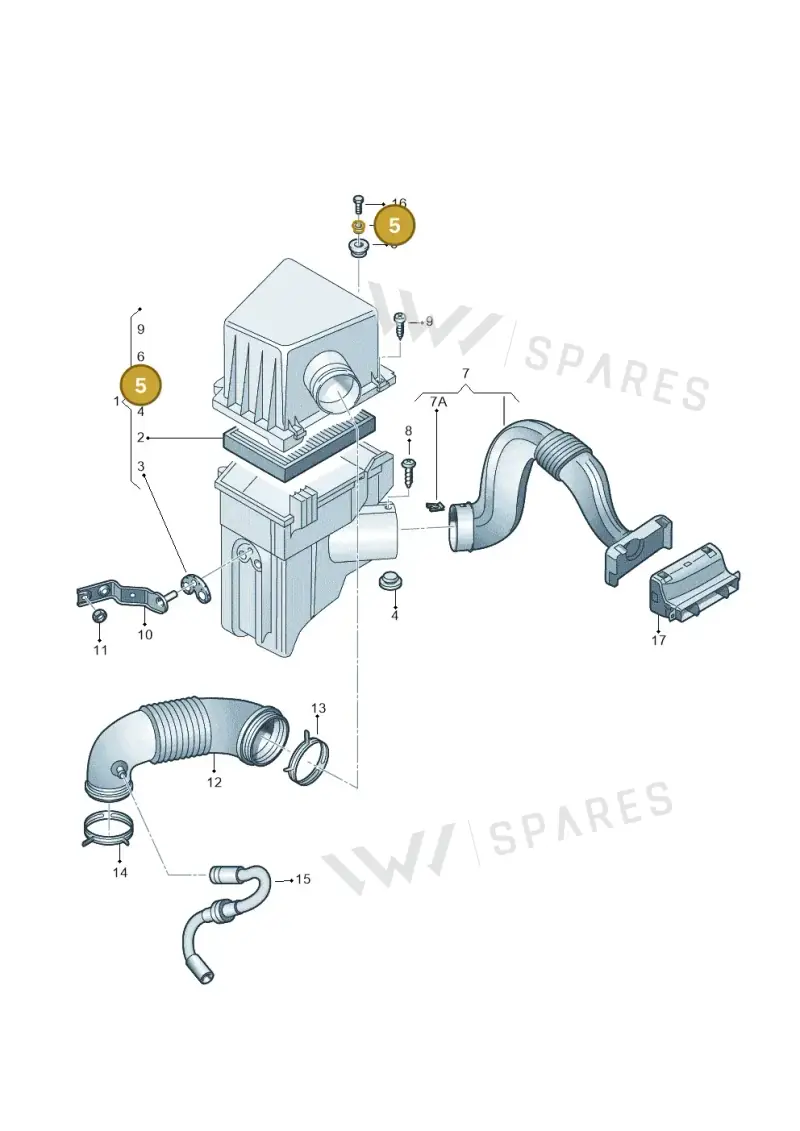 1J0129734 — Skoda Rapid (2012-2022) diagram 461129220, position 5