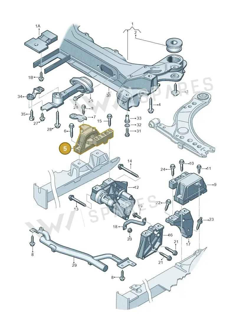 1J0199262BE — Skoda OCTAVIA/COMBI/4X4      01> (2000-) diagram 194199200, position 5