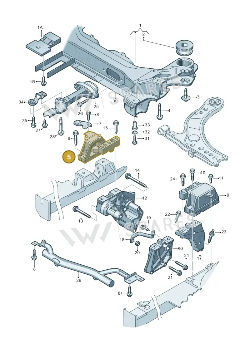 1J0199262BF — Skoda OCTAVIA/COMBI/4X4      01> (2000-) diagram 194199200, position 5