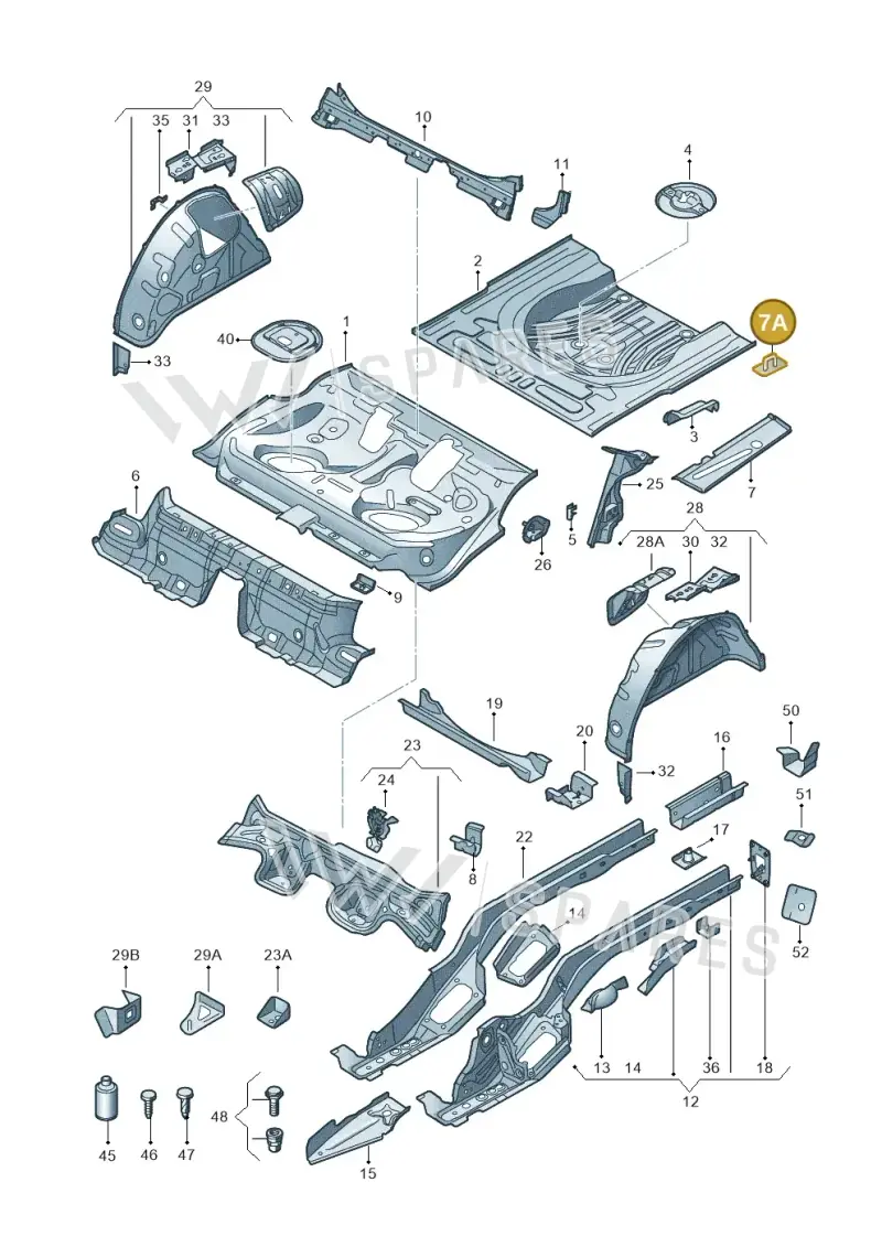 1J0804299 — Skoda Octavia (2017-2020) diagram 805803010, position 7A