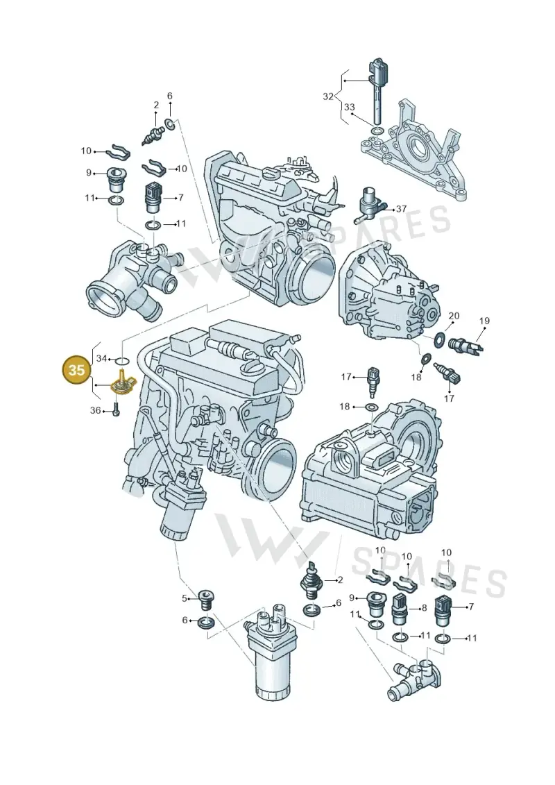 1J0907660F — Skoda Rapid (2012-2022) diagram 740919040, position 35