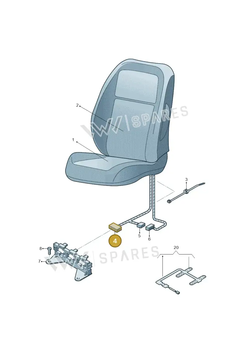 1J0937723 — Skoda Roomster (2010-2015) diagram 481963000, position 4