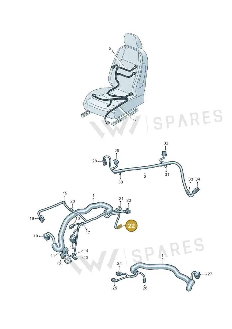1J0972723 — Skoda Kamiq (2019-) diagram 584972025, position 22