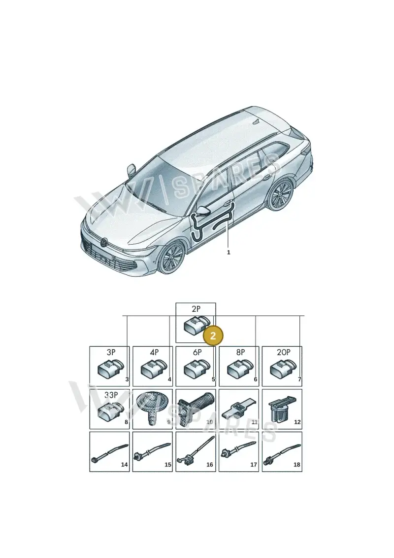 1J0972923 — Skoda Superb Combi (2023-) diagram 3j0972300, position 2