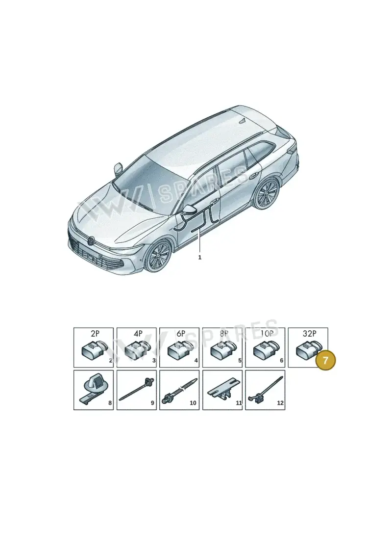 1J0972977D — Skoda Superb Combi (2023-) diagram 3j0972310, position 7