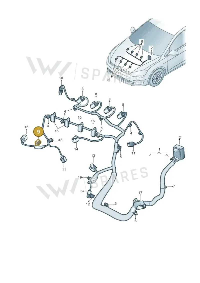 1J0973081 — Skoda Kamiq (2019-) diagram 781971120, position 9