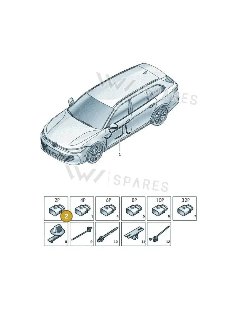 1J0973119 — Skoda Superb Combi (2023-) diagram 3j0972310, position 2
