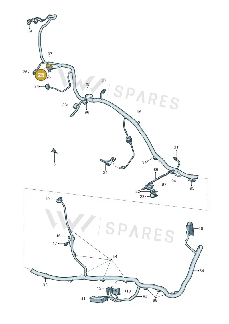 1J0973303 — Skoda Yeti (2013-2017) diagram 666971940, position 25