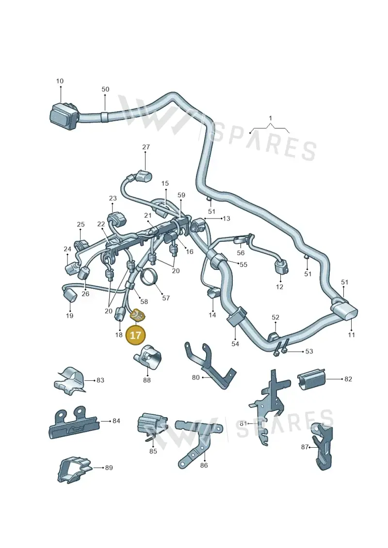 1J0973703B — Skoda Yeti (2013-2017) diagram 666971050, position 17
