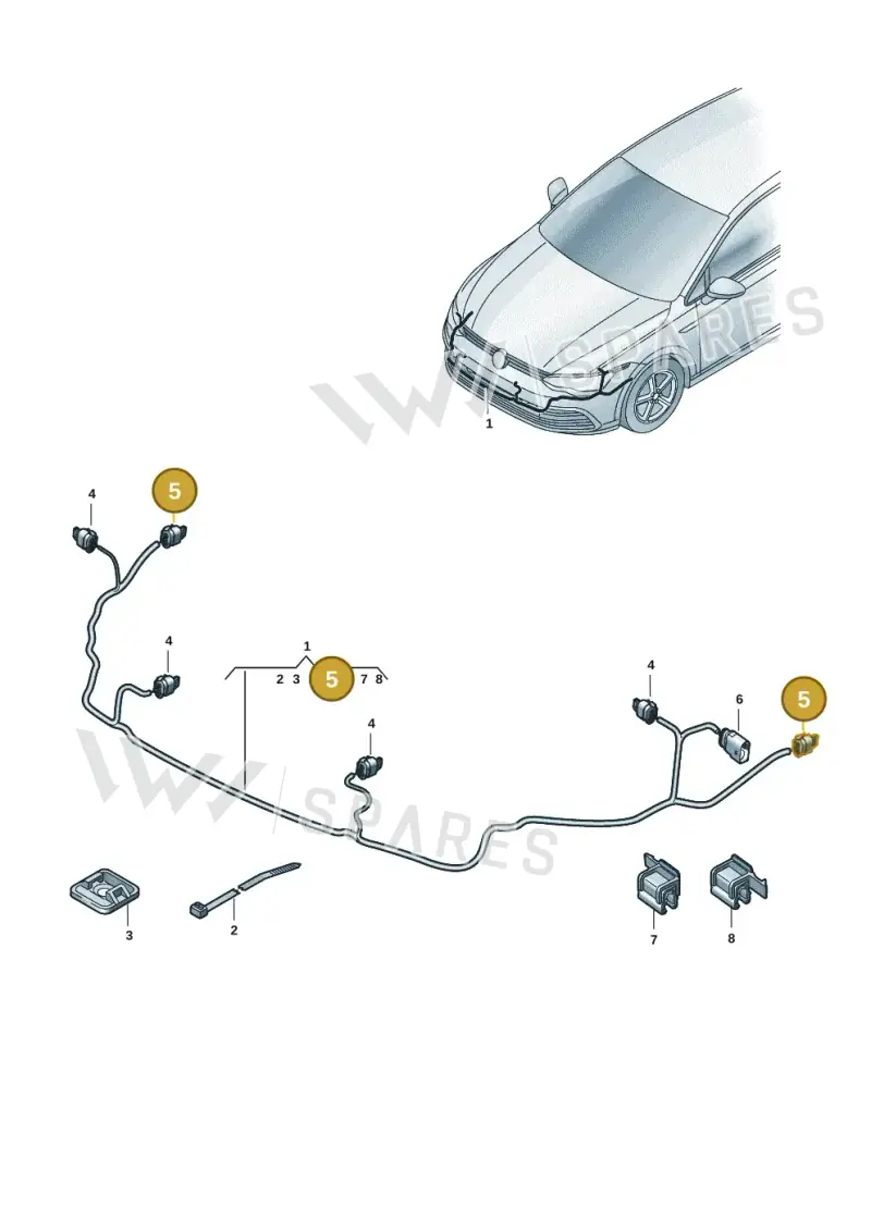 1J0973723 — Skoda Octavia (2019-2024) diagram 5h0971000, position 5