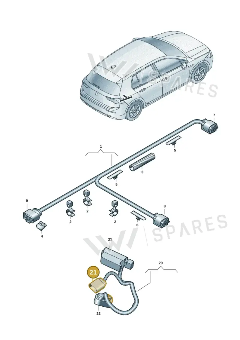 1J0973824 — Skoda Octavia (2019-2024) diagram 5h0972050, position 21