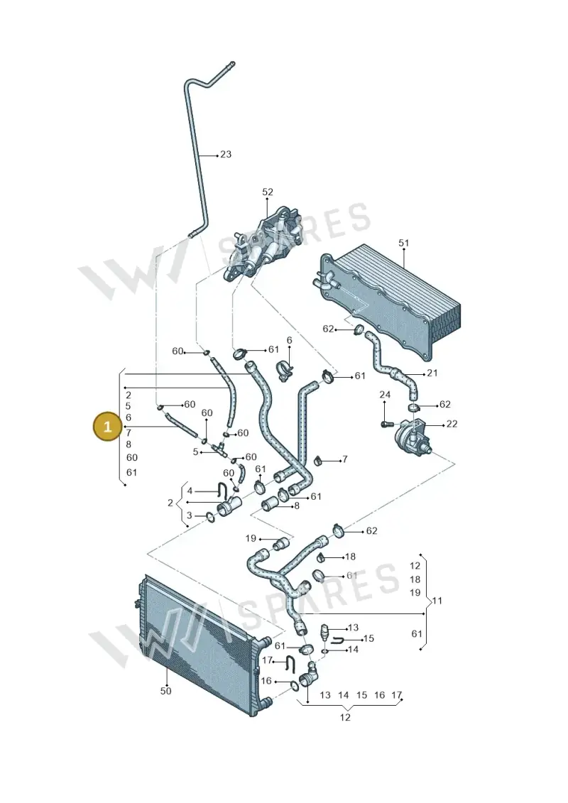 1K0121049EC — Skoda Yeti (2013-2017) diagram 767121310, position 1