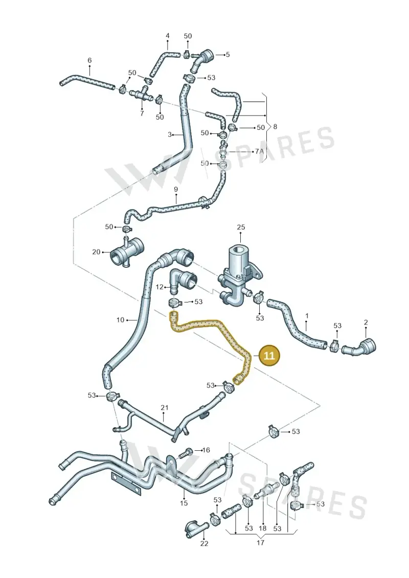 1K0121073AR — Skoda Octavia ambiente (2008-2013) diagram 409121190, position 11