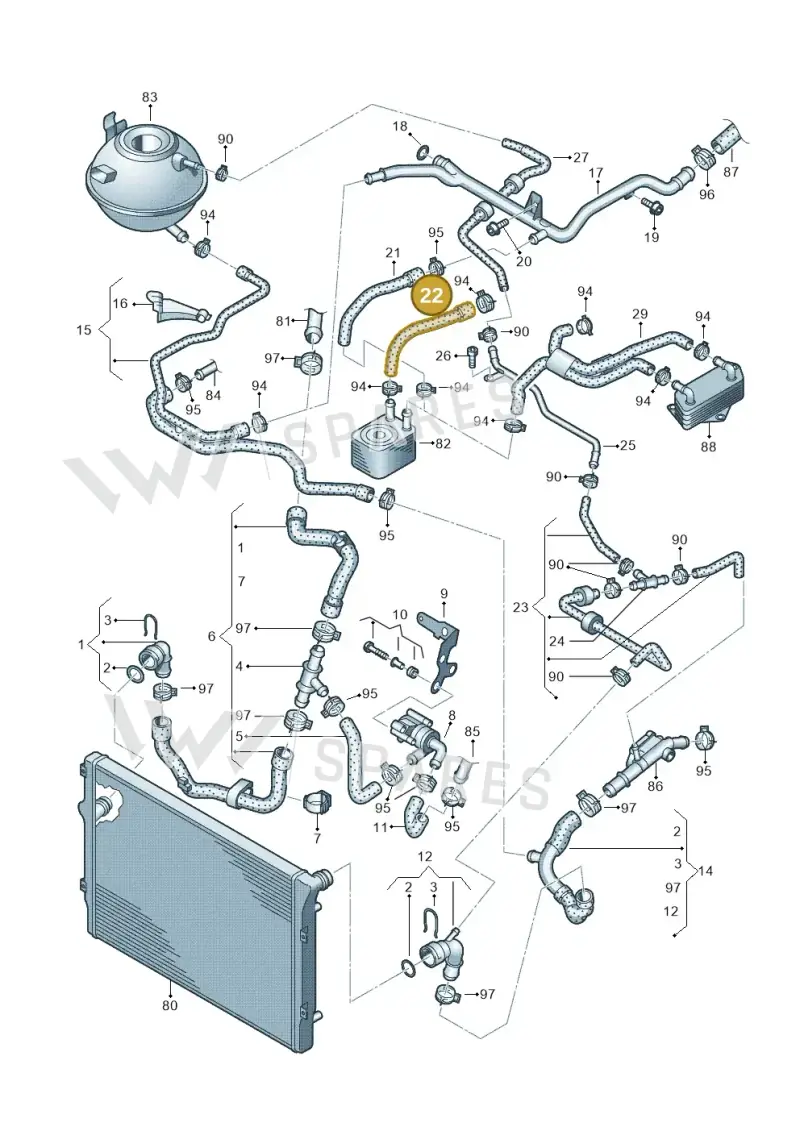 1K0121096BR — Skoda Octavia ambiente (2008-2013) diagram 627121600, position 22