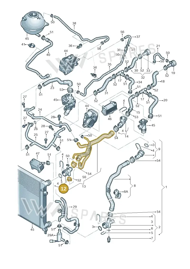 1K0122291A — Skoda OCTAVIA/COMBI/4X4      04> (2004-) diagram 420121250, position 12