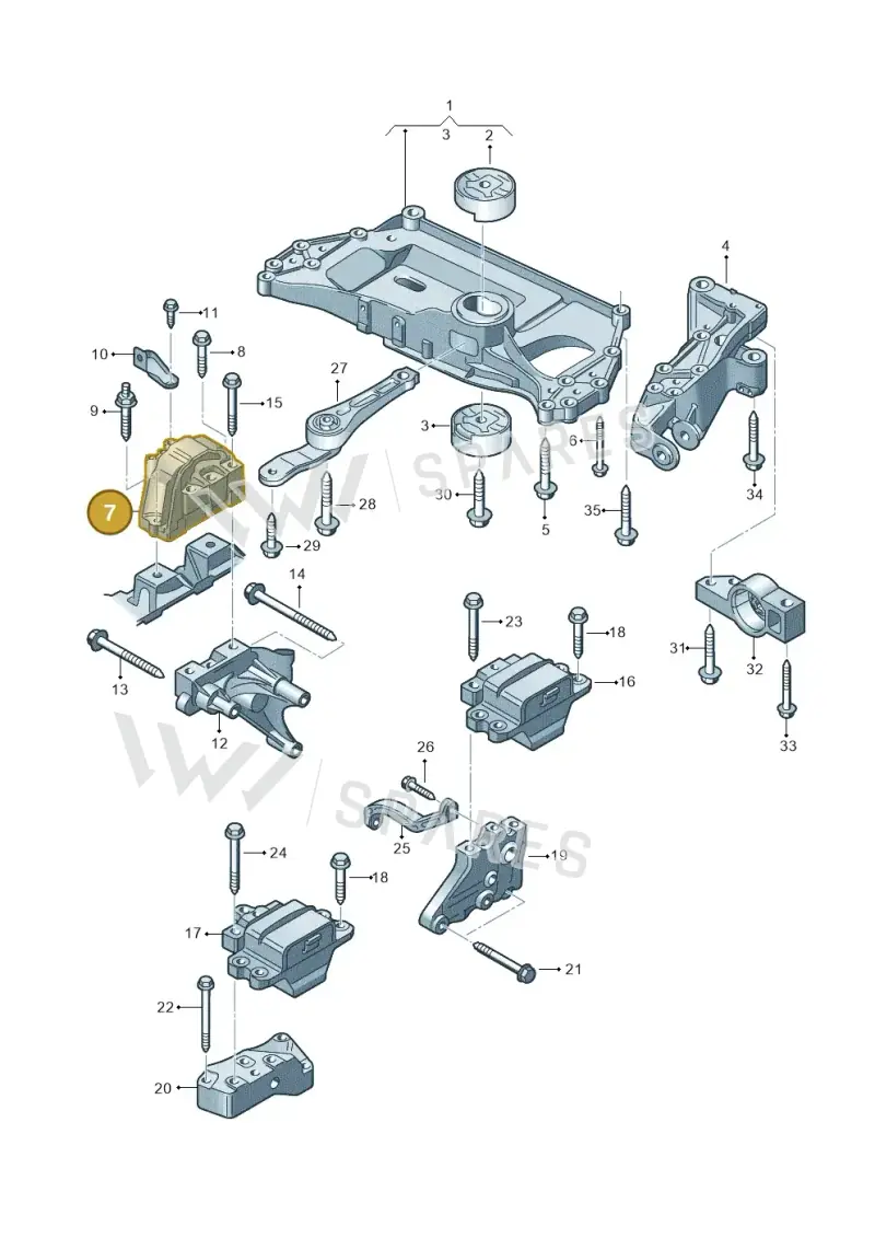 1K0199262AS — Skoda Superb comfort (2008-2013) diagram 409199200, position 7