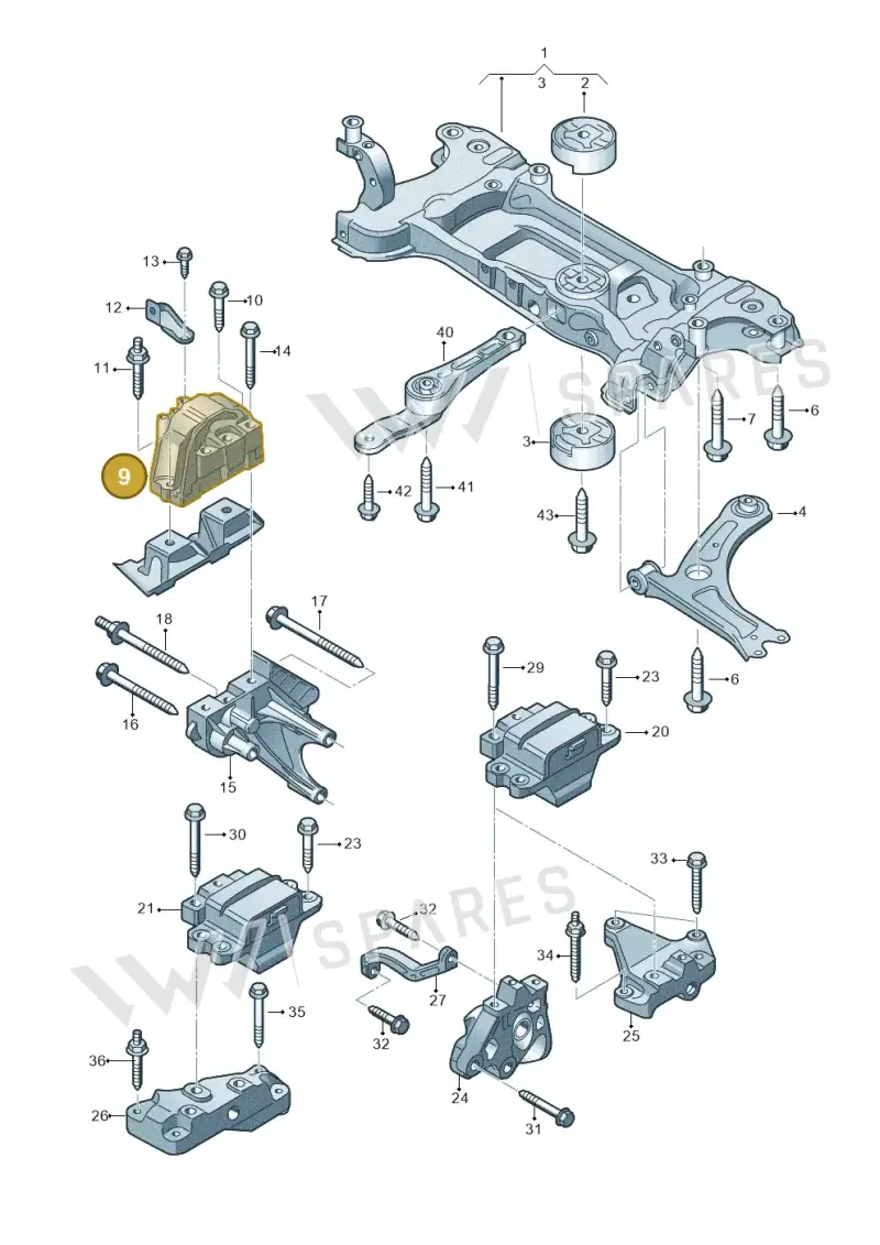 1K0199262AS — Skoda Superb (2013-2015) diagram 690199300, position 9