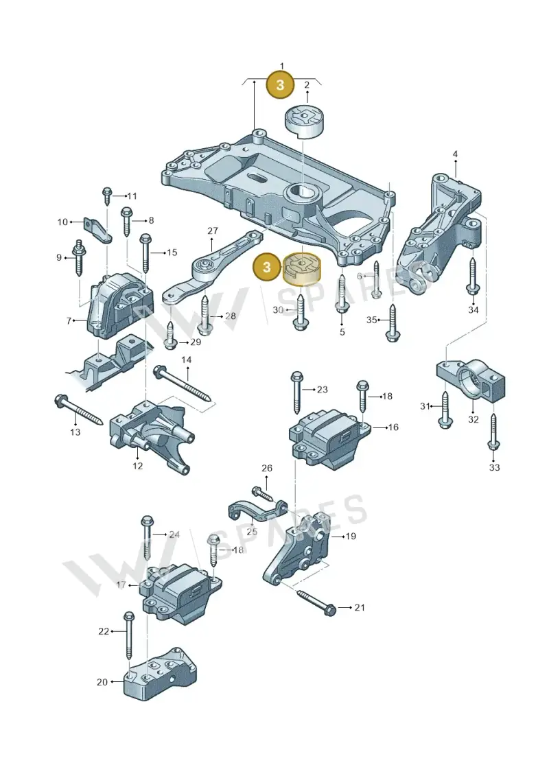 1K0199867T — Skoda Superb comfort (2008-2013) diagram 409199200, position 3